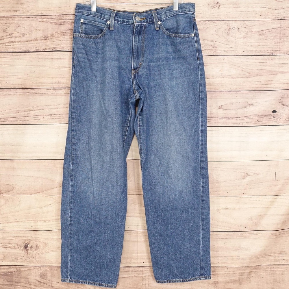 Levi's 94 Baggy Straight Jeans Womens 31 Blue Med Wash Relaxed 31x29 Denim